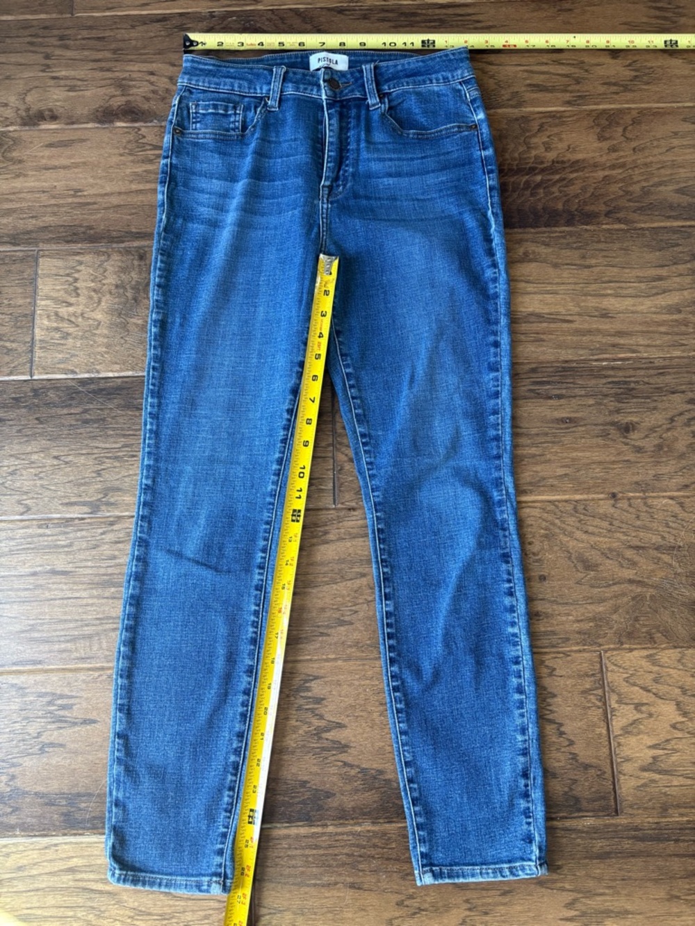 pistola Classic High-Rise Skinny Jeans in Blue Wash - Picture 3 of 6